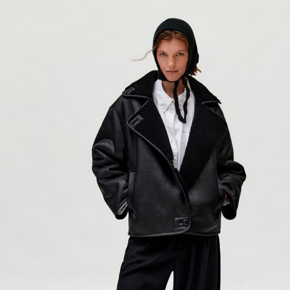 Oversized BDG faux leather jacket